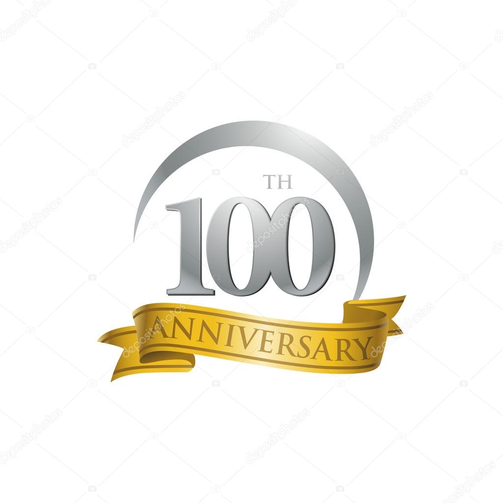Vektorgrafiken 100th Anniversary Logo Vektorbilder 100th Anniversary Logo Depositphotos