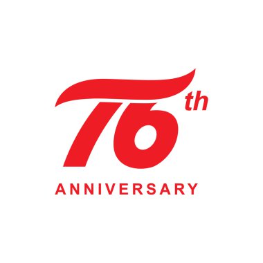 76 yıldönümü wave logosu kırmızı