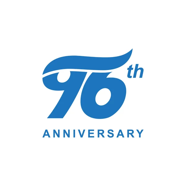 96º aniversario ola logo azul — Archivo Imágenes Vectoriales