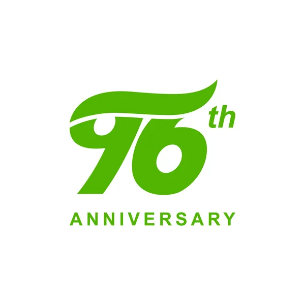 96º aniversario ola logo verde — Archivo Imágenes Vectoriales