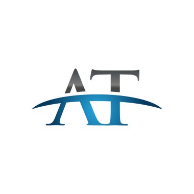 İlk harfi mavi swoosh logosu