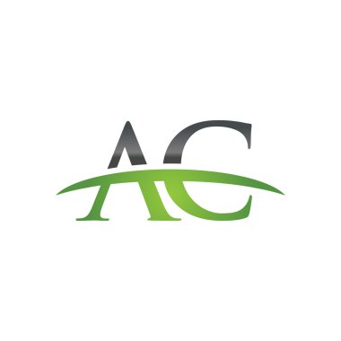 İlk harf Ac yeşil swoosh logo logo swoosh