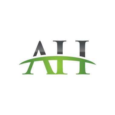 İlk mektup Ah yeşil swoosh logo logo swoosh