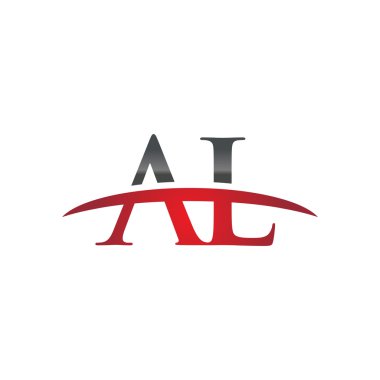 İlk harfini Al red swoosh logo logo swoosh