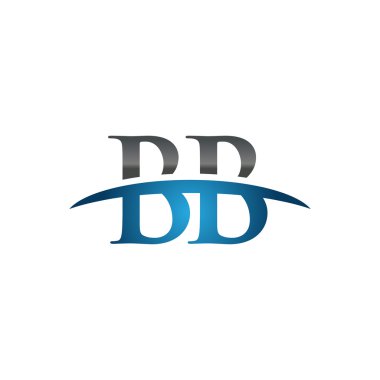 İlk harf Bb mavi swoosh logo logo swoosh