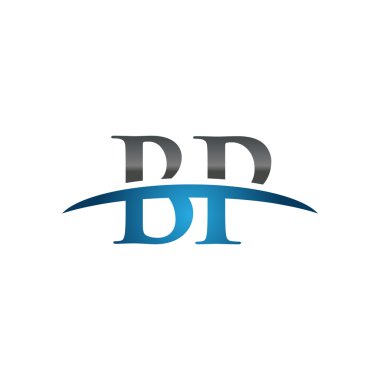 İlk harf Bp mavi swoosh logo logo swoosh