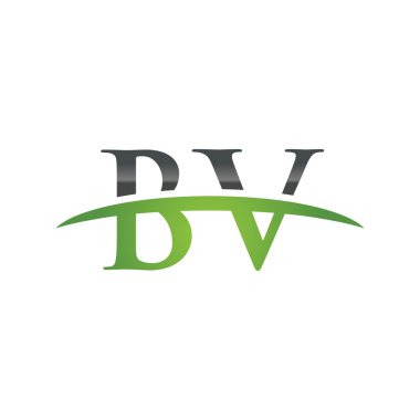 İlk harf Bv yeşil swoosh logo logo swoosh