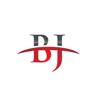 İlk harf Bj red swoosh logo logo swoosh