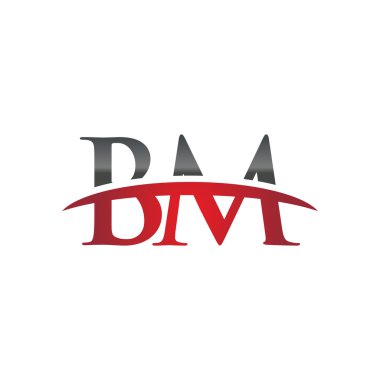 İlk harfleri Bm red swoosh logo logo swoosh