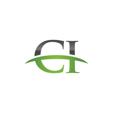 İlk harf CI yeşil swoosh logo logo swoosh