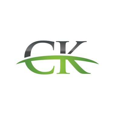 İlk harf Ck yeşil swoosh logo logo swoosh