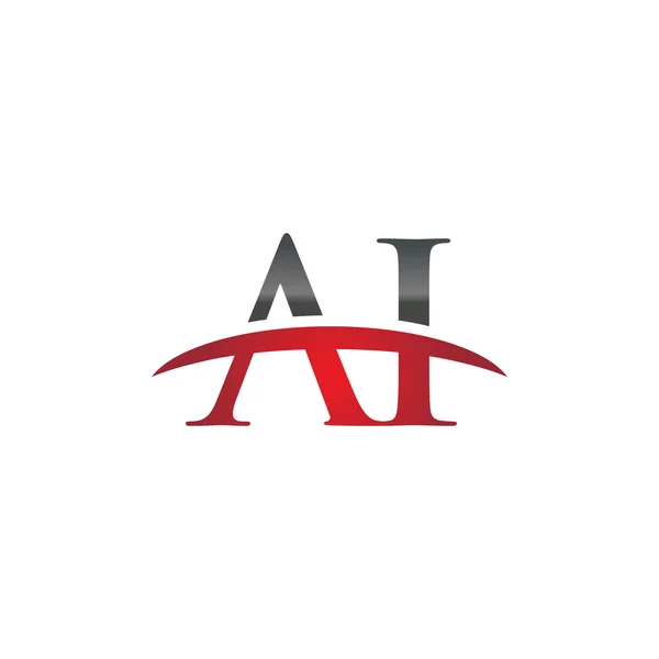 Initial letter AE red swoosh logo swoosh logo — Stock Vector © ariefpro