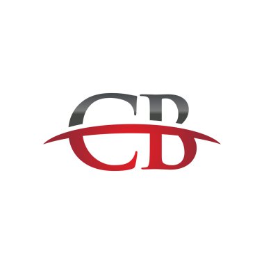 İlk harf Cb red swoosh logo logo swoosh