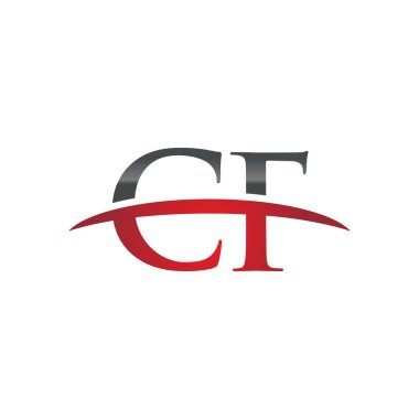 İlk harf Cf red swoosh logo logo swoosh