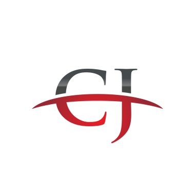 İlk harf Cj red swoosh logo logo swoosh