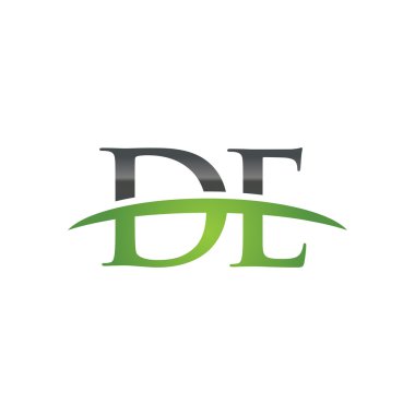 İlk harf De yeşil swoosh logo logo swoosh