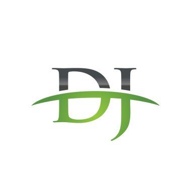 İlk harf Dj yeşil swoosh logo logo swoosh