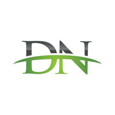 İlk harf Dn yeşil swoosh logo logo swoosh