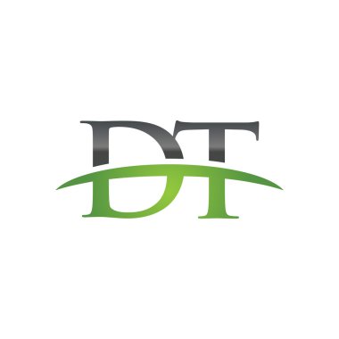 İlk harf Dt yeşil swoosh logo logo swoosh