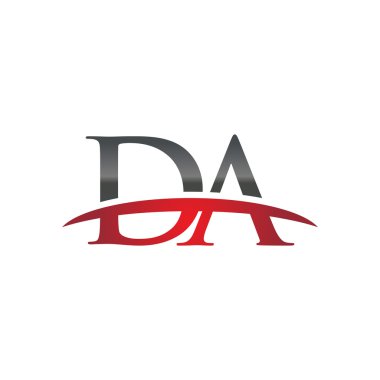 İlk mektubu Da red swoosh logo logo swoosh