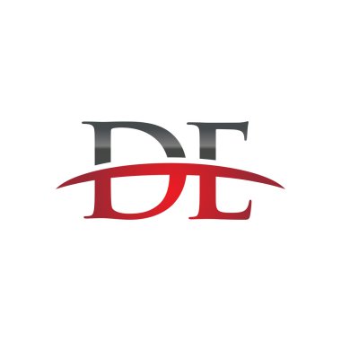 İlk harf De red swoosh logo logo swoosh