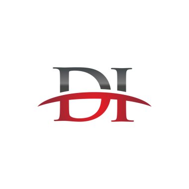 İlk harf Di red swoosh logo logo swoosh