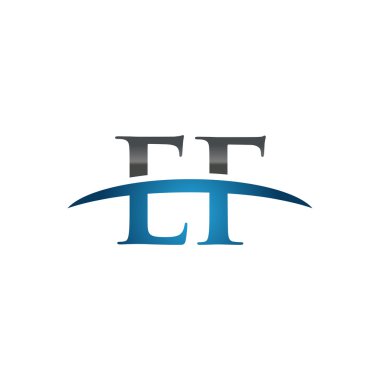 İlk harf Ef mavi swoosh logo logo swoosh