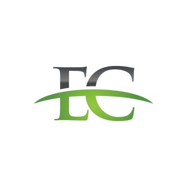 İlk harf Ec yeşil swoosh logo logo swoosh