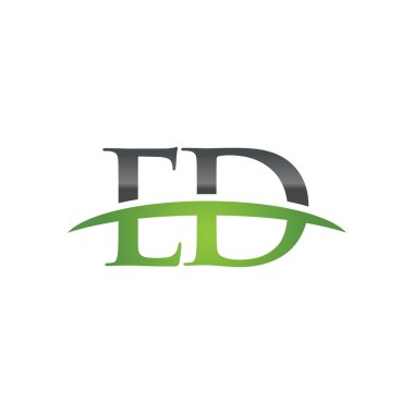 İlk harf Ed yeşil swoosh logo logo swoosh