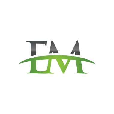 İlk harf Em yeşil swoosh logo logo swoosh