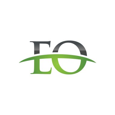 İlk harf Eo yeşil swoosh logo logo swoosh