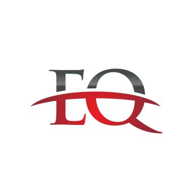 İlk harf Eq mavi swoosh logo logo swoosh