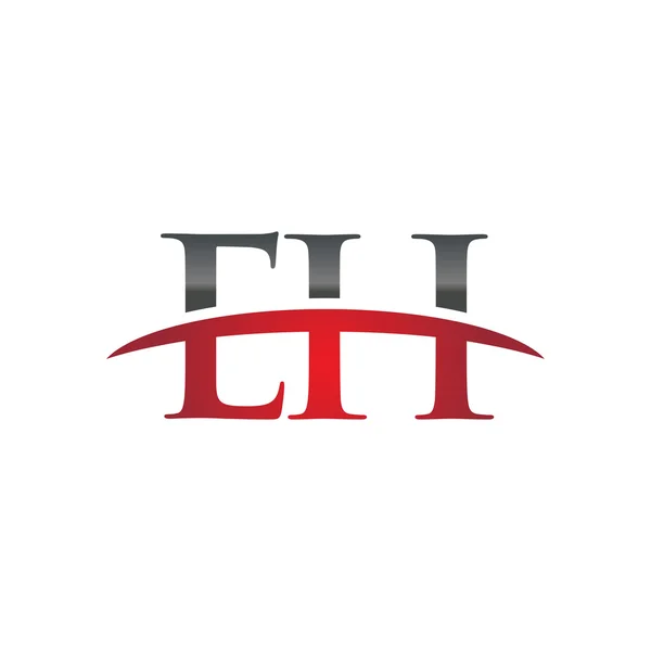 Початкова літера EH червоний флеш логотип флеша — стоковий вектор