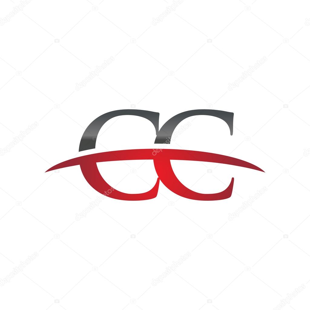 Initial letter CC red swoosh logo swoosh logo Stock Vector ©ariefpro #113780070