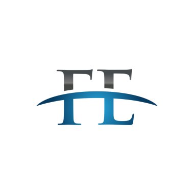 İlk harf Fe mavi swoosh logo logo swoosh