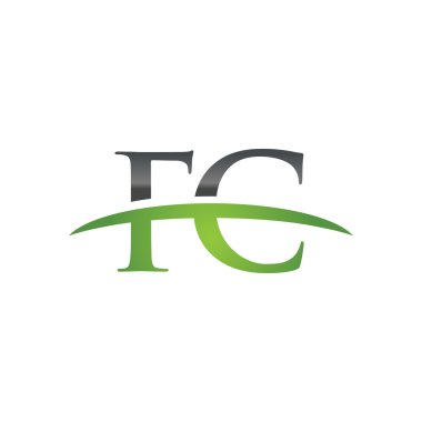 İlk harf Fc yeşil swoosh logo logo swoosh