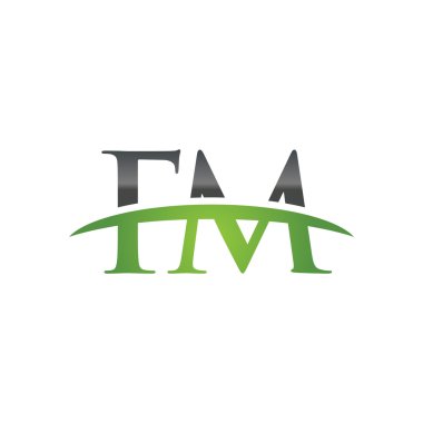 İlk harf Fm yeşil swoosh logo logo swoosh