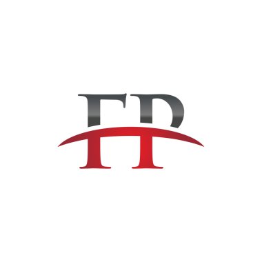 İlk harf Fp red swoosh logo logo swoosh