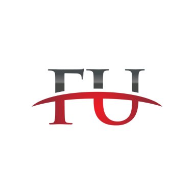 İlk harf Fu red swoosh logo logo swoosh