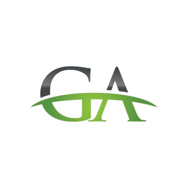 İlk harf Ga yeşil swoosh logo logo swoosh