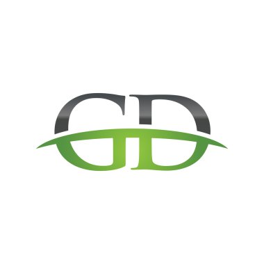 İlk harf Gd yeşil swoosh logo logo swoosh