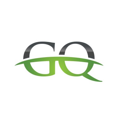 İlk harf Gq yeşil swoosh logo logo swoosh