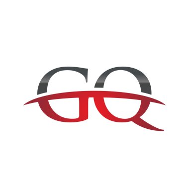 İlk harf Gq red swoosh logo logo swoosh