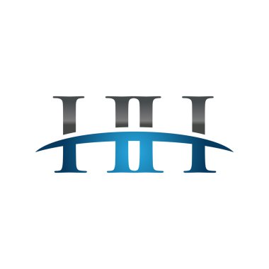 İlk harf Hh mavi swoosh logo logo swoosh