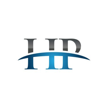 İlk harf Hp mavi swoosh logo logo swoosh