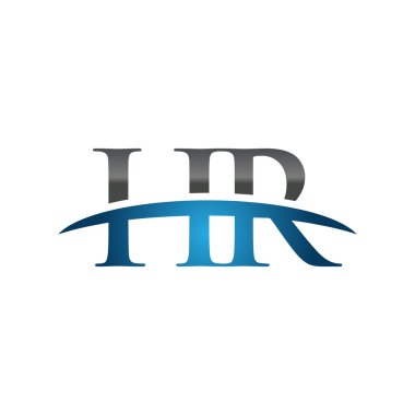 İlk harf İK mavi swoosh logo logo swoosh