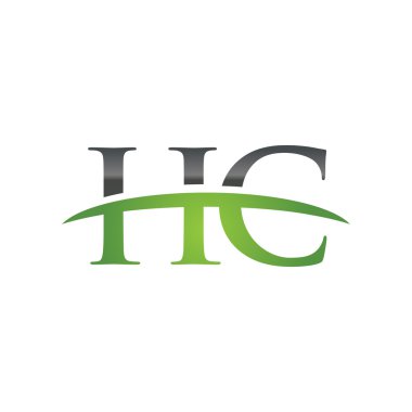 İlk harf Hc yeşil swoosh logo logo swoosh