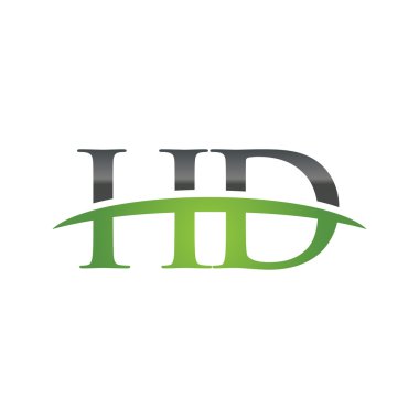 İlk harf Hd yeşil swoosh logo logo swoosh