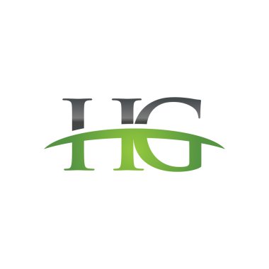 İlk harf Hg yeşil swoosh logo logo swoosh