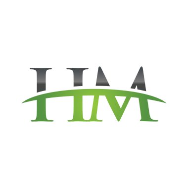 İlk harf Hm yeşil swoosh logo logo swoosh